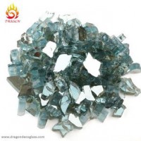 Crystal Reflective Tempered Fire Pit Glass Chips for Outdoor Antique Fire Pit Decoration
