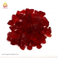 Red Crushed Glass Chips for Landscaping and Terrazzo