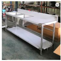 Best Quality SUS 201 Commercial Stainless Steel Kitchen Sink with Round Legs