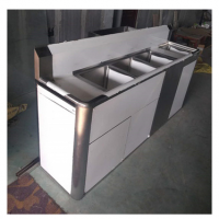 Hand Made 304 Grade Modern Cheap Knocked Down Structure Stainless Steel Metal Kitchen Sink Cabinet