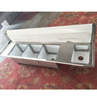 Stainless Steel Commercial 4 Compartment Kitchen Sink with Good Finished Surface