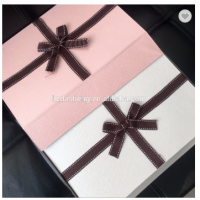 Handmade Luxury Gift Paper Box With Bowknot oblong carton boxes for gift packing