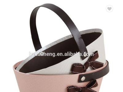 Christmas gift packing carton paperboard flower paper box with handle