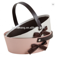 Christmas gift packing carton paperboard flower paper box with handle