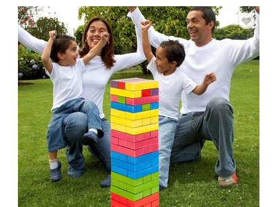 garden games solid pine wood tumbling tower giant toppling tower with canvas carry bag