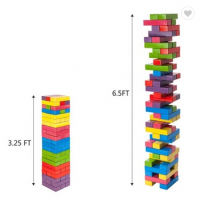 outdoor game giant wooden tumble tower colored building block sets for kid toys