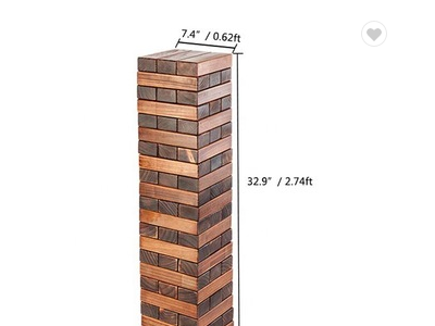 giant wooden building blocks set tumbling towers jumbo toppling towers for kids