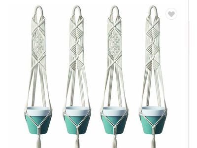 indoor decoration custom cotton color macrame plant hanger