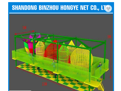 Challenging Playground Net Climber, Crazy Climbing Frame Ropes Playground