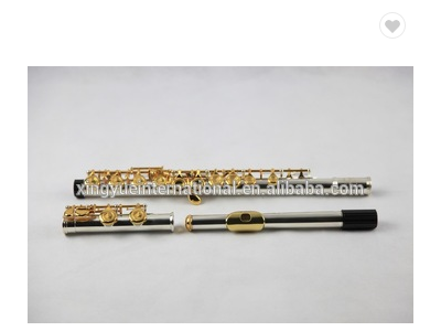 16 holes gold lacquer keys flute