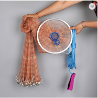 easy throw fly fishing net tool small mesh outdoor hand throw catch fish network