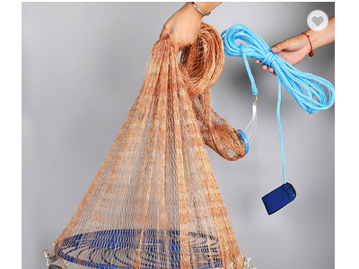 Frisbee-type trawling net easy-to-throw tyre use line fishing net