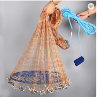 Frisbee-type trawling net easy-to-throw tyre use line fishing net