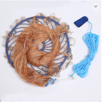 Steel Sinker Fishing Cast Net High Quality tyre use line Fishing Cast Net