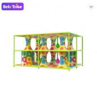 Best selling Indoor Playground with Knitted Rainbow Colorful Nylon Crocheted Climbing Net