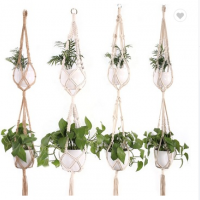 Natural handmadecrochet wall plant Garden macrame Plant hanging net Flower pot ropes Plant hanger