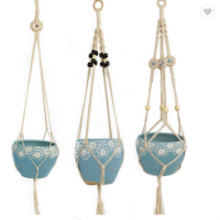 New Design Handmade Plant Hanger Macrame Weaving Plant Hanger