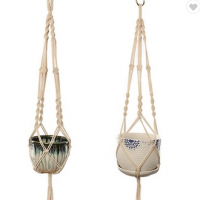 Cotton Rope Plant Hanger Handmade Cotton Flower Pots Indoor Hanging Net Sling Flower pot ropes
