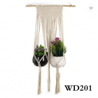 Home Decoration handmade cotton Macrame Plant Hanger Indoor Plant hanging