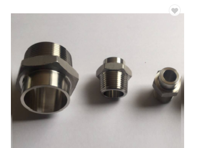 Hot sales stainless steel polish machined hexagon nipple, male thread hexagon pipe nipple