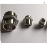 Hot sales stainless steel polish machined hexagon nipple, male thread hexagon pipe nipple