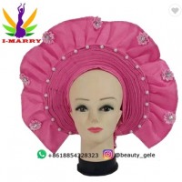 Auto gele headtie sego gele with stones Aso oke african ready to wear Autogele