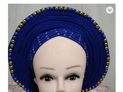2019 African Nigerian Traditional marriage headtie with stones for women
