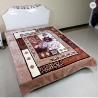 factory wholesale 100 polyester print flannel soft blanket fleece bed throw