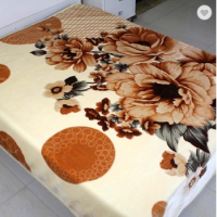 factory wholesale polyester flannel fleece print floral bed blanket living room