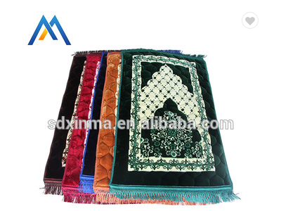 Chinese original supplier high quality embossed thick customized mosque prayer mat for sale
