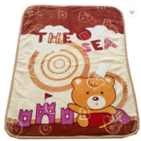 Cute cotton design super soft polyester milestone floral baby flannel fleece blanket