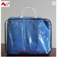 Blue color Flat wire 180GSM 100% Virgin HDPE add UV for sun Shade sail net canopy