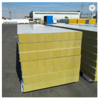 High Quality Building Material sound absorption and fireproof Rock Wool Sandwich panel