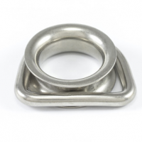 Stainless steel marine grade wire rope supported D ring thimble