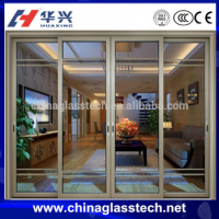 modern style aluminum frame standard sliding glass door size