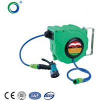 Auto roll-up hose reels with car washing spray gun