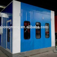 ZM-h cheap car paint booth/Water Curtain Spray Booth with CE ISO/Electric Heating Spray Booth