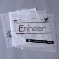 custom printed frosted plastic zip lock bags t shirt garment plastic poly bag for clothes