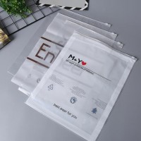 Custom printed high quality PE plastic zipper bag garment packaging bag