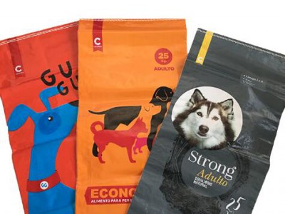 Laminated waterproof pp woven dog cat animal feed bag