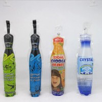 200ml beverage stand up pouch with straw inside