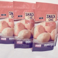 2019 hot sale custom print plastic snack food packaging bag with zipper on top