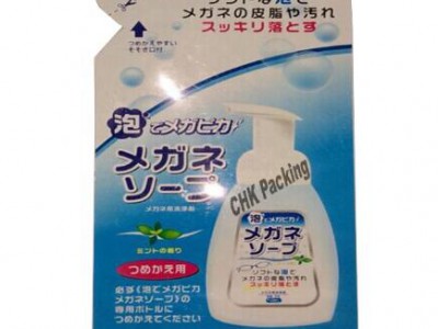 Stand up spout plastic wash fluid liquid soap bag/Hand soap packaging bag