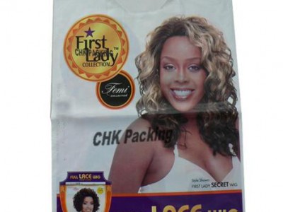 Custom logo printed pe plastic shopping bags soft loop handle bag for wigs