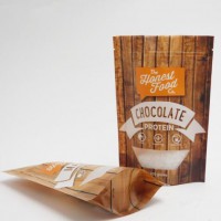 Printed Plastic Stand Up Pouches Bag with Window for Powder Packaging