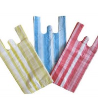 Heat Seal Sealing & Handle and Side Gusset Bag with custom printed food grocery poly flat bag