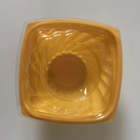 disposable bops clear clamshell hinged food container, plastic snack take away packaging box