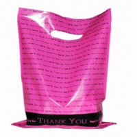 Biodegradable material custom logo printed white packing plastic bag for clothing shopping bags