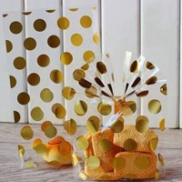 New producPlastic Halloween Cellophane Snack Bags Clear Candy Cookie Treat Bags with Twist Ties