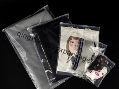 Wholesale Custom Frosted PE Slider Zipper Poly Bag Plastic t-shirt Zip Lock Clothing Packaging Bags